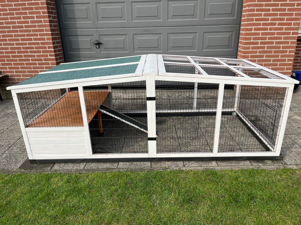 Trixie konijnenren (hok) met openslaande dak panelen, Dieren en Toebehoren, Ophalen, 110 cm of meer, Zo goed als nieuw, 90 cm of meer