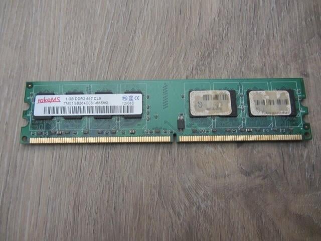 1GB DDR2 PC2-5300U 667MHz Non-ECC CL5 Memory, Computers en Software, RAM geheugen, 1 GB of minder, Ophalen of Verzenden, Zo goed als nieuw