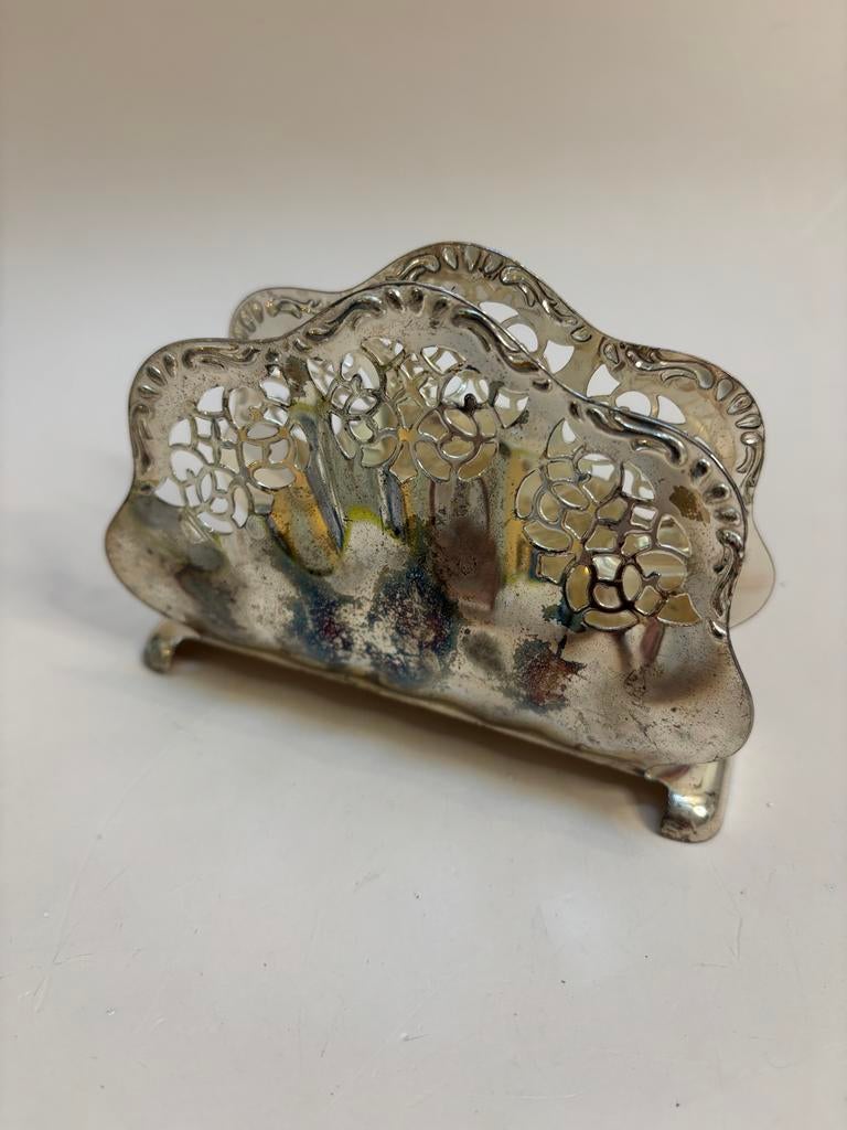 Vintage verzilverde servethouder BMF, Ophalen of Verzenden, Zilver