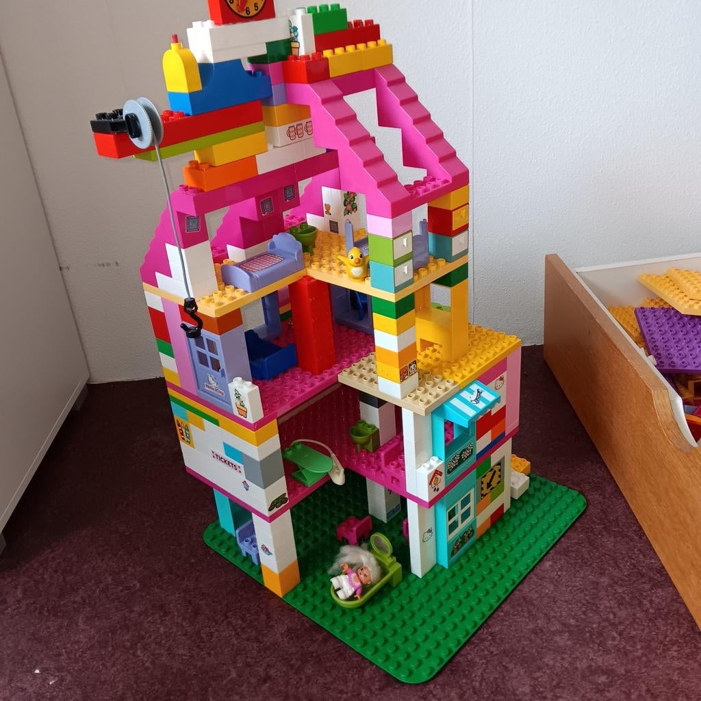 Grote partij LEGO Duplo en Hello Kitty Unico bouwblokken, Gebruikt, Ophalen of Verzenden, Duplo, Losse stenen