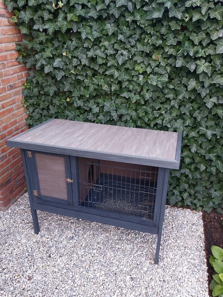 Konijnenhok Ramos - kunststof met handige schoonmaak lade, Ophalen, 60 tot 90 cm, Konijn, Hok