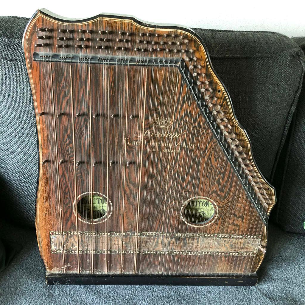 Antieke Diadem Concert Bariton Citer/ Zither Made in Germany, Muziek en Instrumenten, Ophalen of Verzenden, Gebruikt