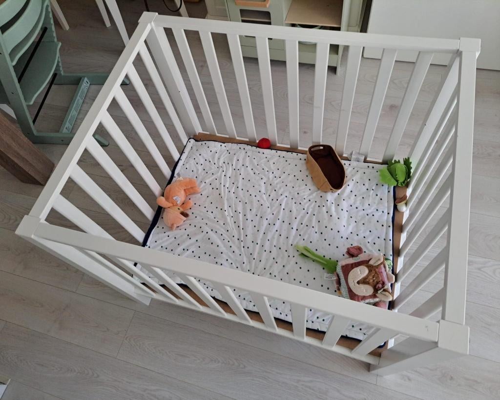 Bopita Brent Babybox Wit - Gebruikt, Kinderen en Baby's, Boxen, Ophalen, Gebruikt, Rechthoekig, In hoogte verstelbaar