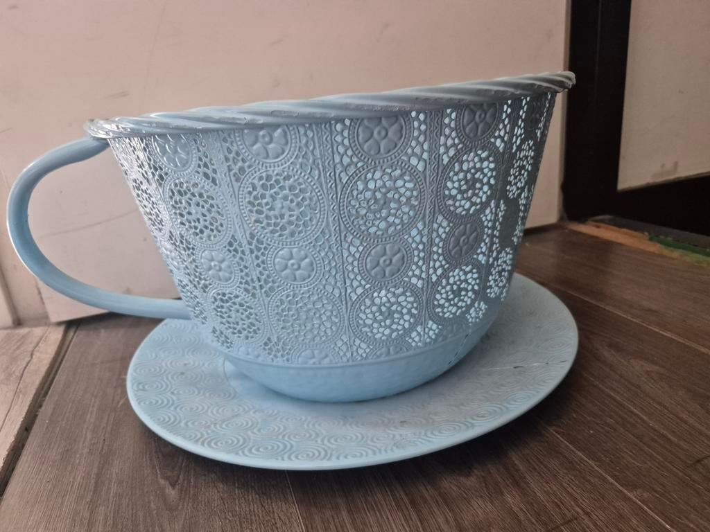 Newborn fotoshoot prop - theekopje (nieuwstaat), Ophalen of Verzenden, Nieuw, Blauw