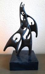 verbronsd beeldje op marmeren sokkel 22 cm, Ophalen of Verzenden