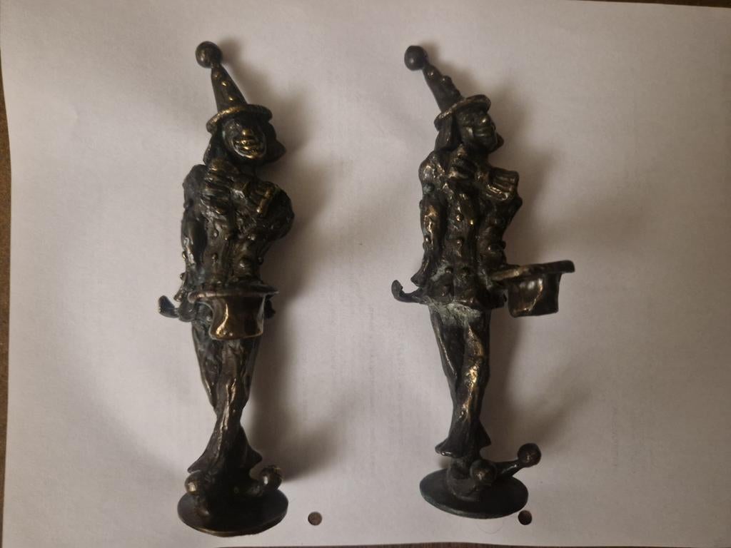 Corry Ammerlaan bronzen beeldje Clown (ca. 2003), Antiek en Kunst, Overige onderwerpen, Minder dan 20 cm, Ophalen of Verzenden