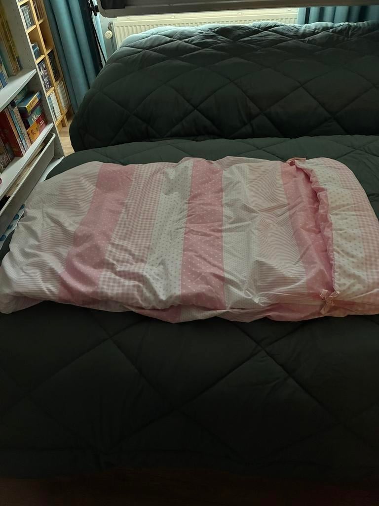 Dekbed met hoeslaken, Kinderen en Baby's, Kinderkamer | Beddengoed, Jongetje of Meisje, Wit, Ophalen of Verzenden, Deken of Dekbed