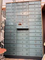 Hoge ladekast, 245 h, robuust, petrol, eikenhout en grenen, Ophalen