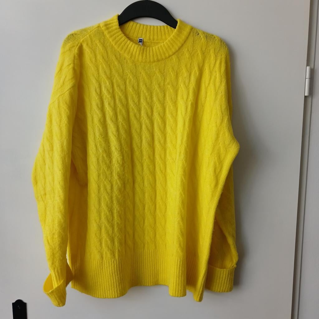 Hema Gele Kabeltrui Maat M, Kleding | Dames, Maat 38/40 (M), Geel, Ophalen of Verzenden, Zo goed als nieuw