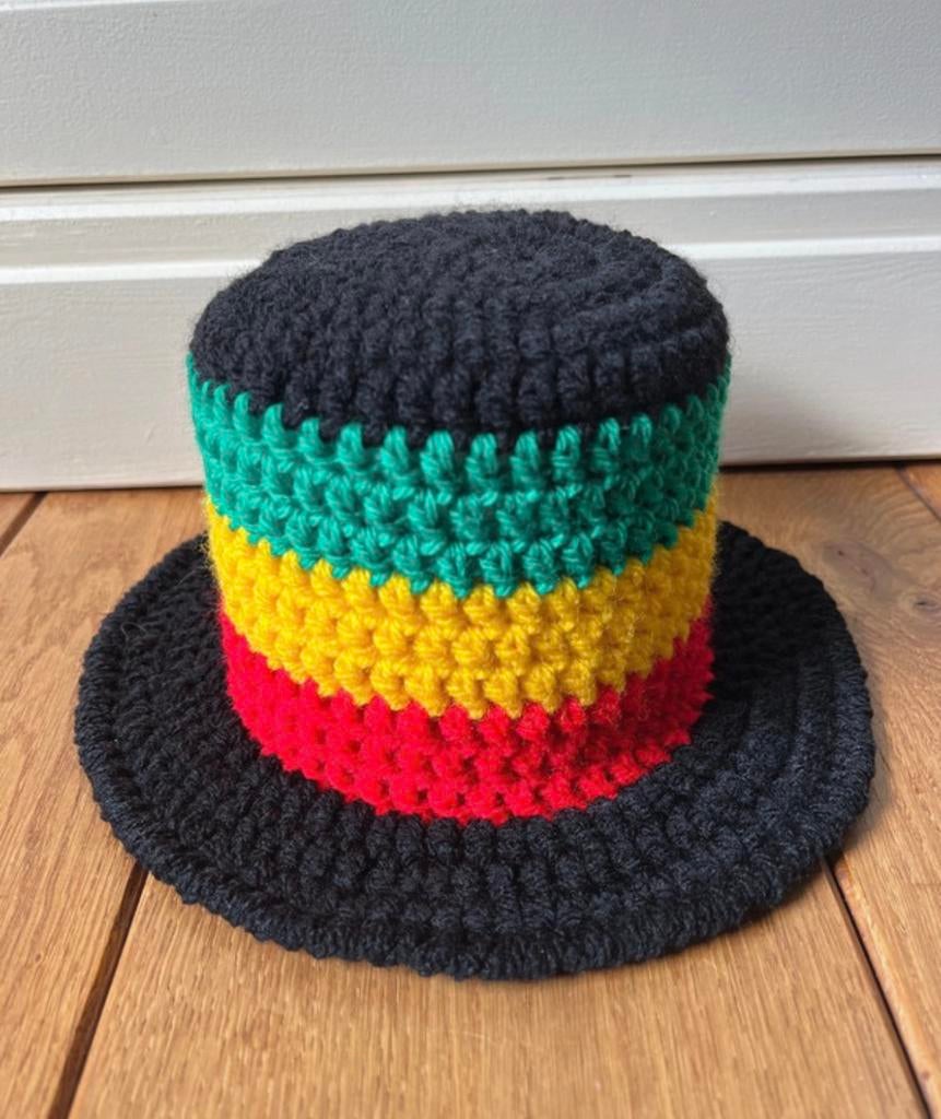 Toiletrolhoedje hoedenplankhoedje rasta reggae retro, Ophalen of Verzenden, Nieuw