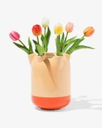 Vaas tulpenvaas oranje, Aardewerk of Porselein, Nieuw, Oranje, Ophalen of Verzenden