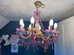 Kleurrijke kroonluchter met LED lampen, Ophalen, Zo goed als nieuw, Overige materialen