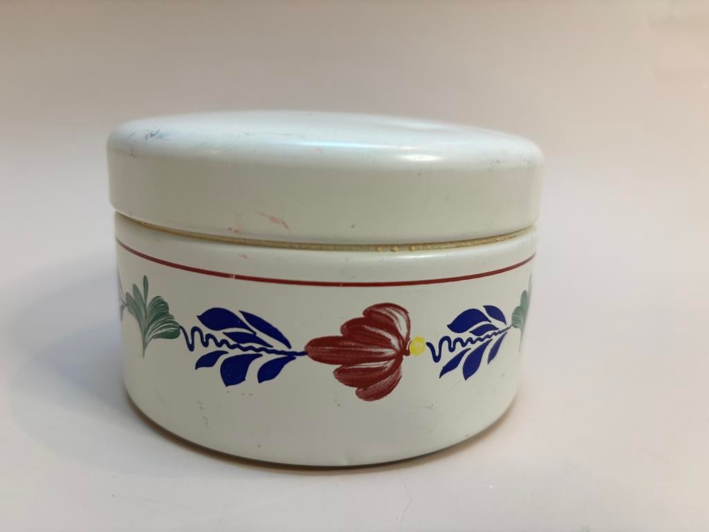 Vintage Brabantia boerenbont blikje, Ophalen of Verzenden