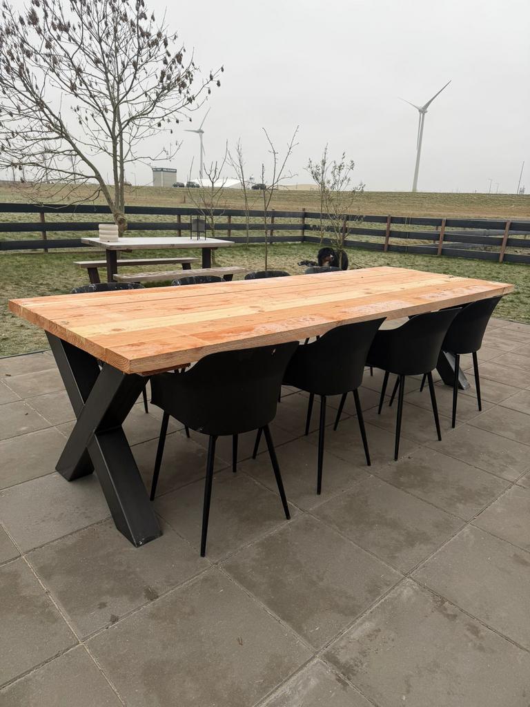 Douglas houten tuintafel 3 meter lang x 1,06 breed, Ophalen, Gebruikt, 200 cm of meer, 50 tot 100 cm