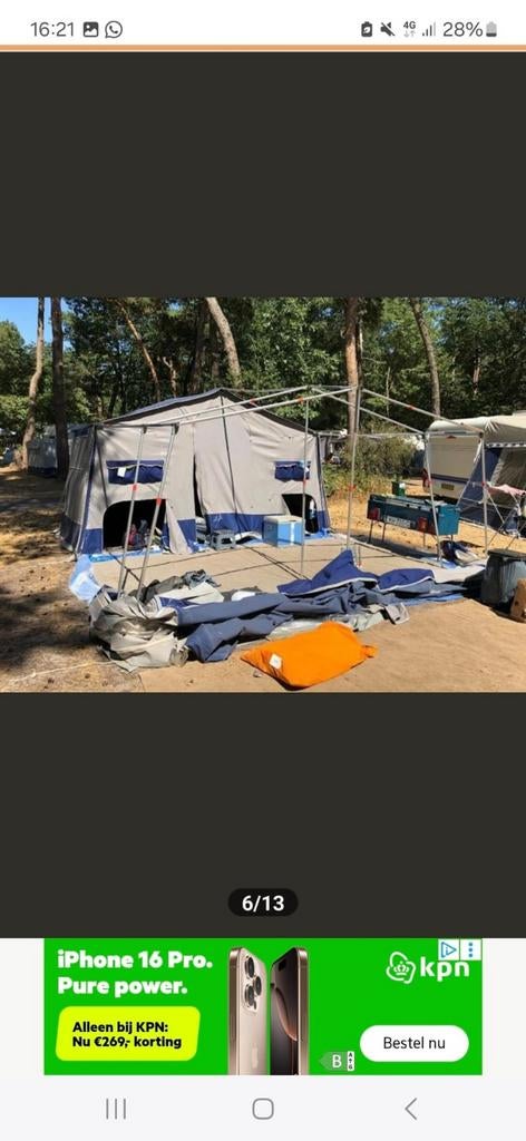 Tentstokken Vouwwagen Raclet Jasmin gratis ophalen, Ophalen of Verzenden