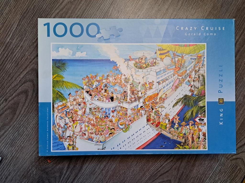 King Puzzel Crazy Cruise 1000 stukjes Gerald Como, Ophalen of Verzenden, 500 t/m 1500 stukjes