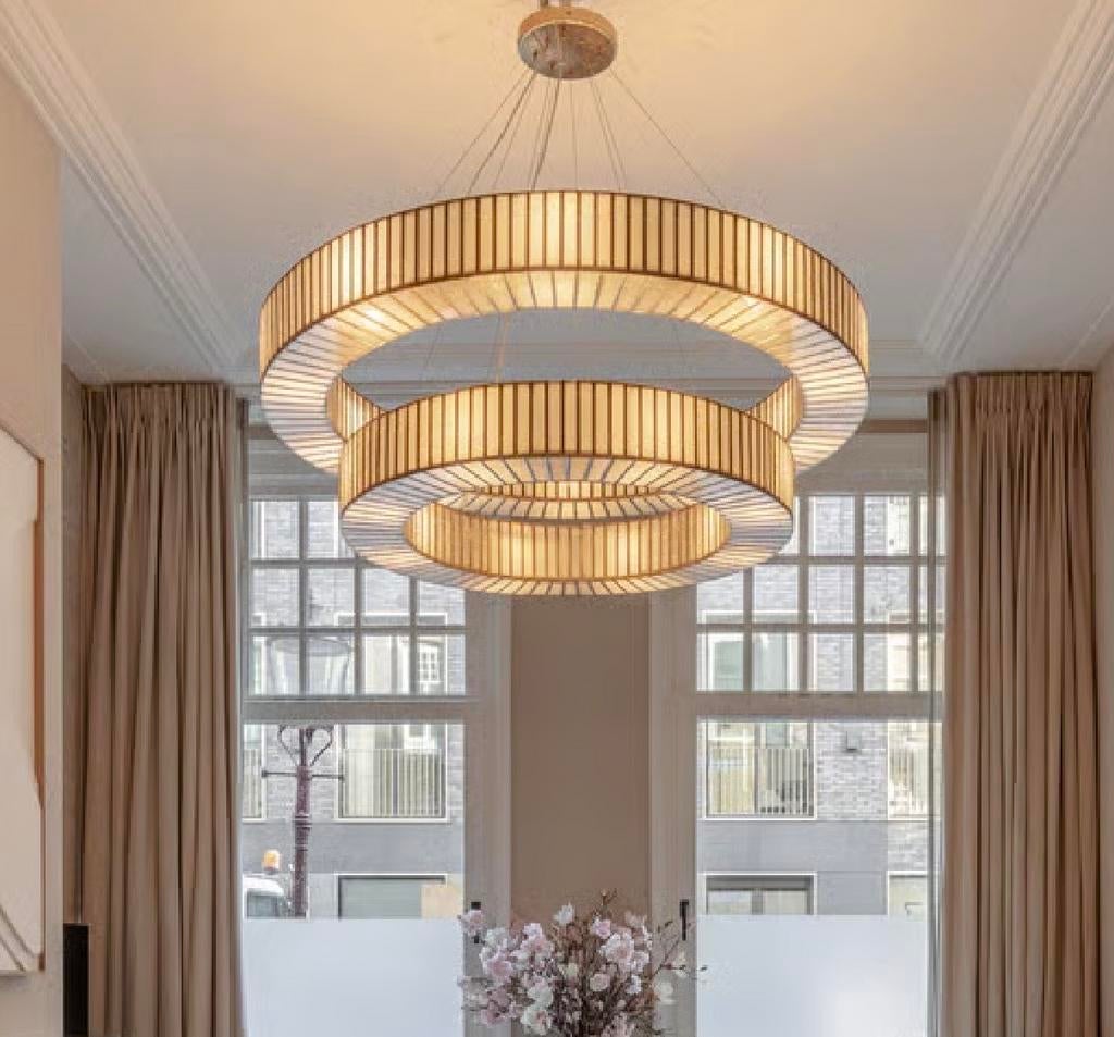Eichholtz Chandelier Monari - ZGAN, Huis en Inrichting, Lampen | Kroonluchters, Ophalen, Zo goed als nieuw, Glas