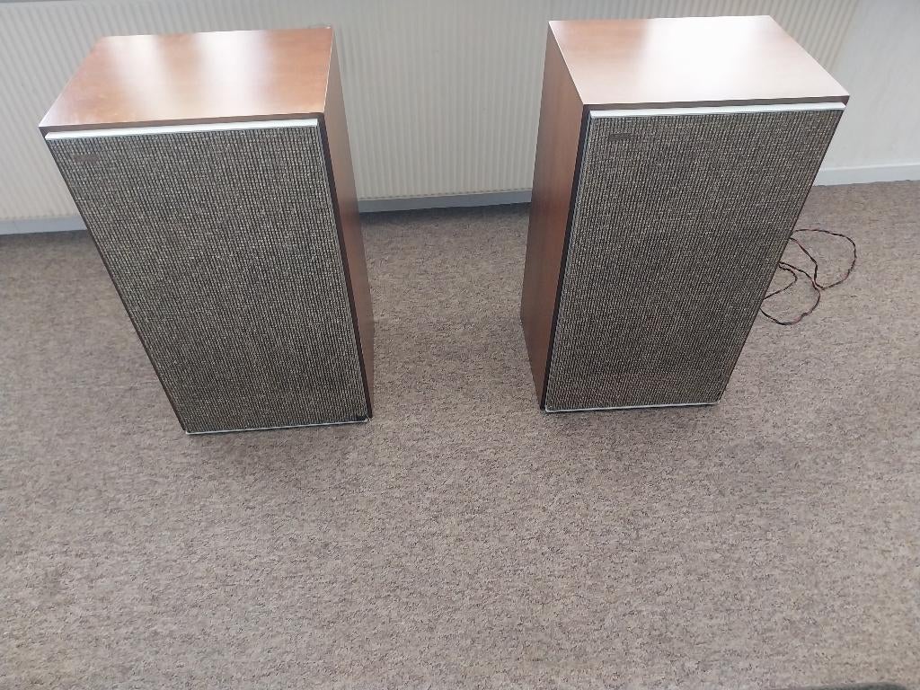 Leak sandwich luidsprekers 8 ohm jaren 60, Gebruikt, Minder dan 60 watt, Front, Rear of Stereo speakers, Ophalen