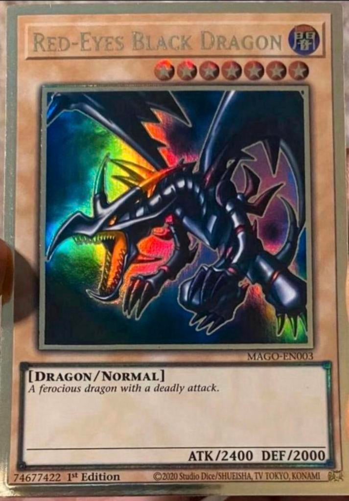 Yu-Gi-Oh! Red Eyes Black Dragon MAGO 1st Edition, Hobby en Vrije tijd, Verzamelkaartspellen | Yu-gi-Oh!, Ophalen of Verzenden