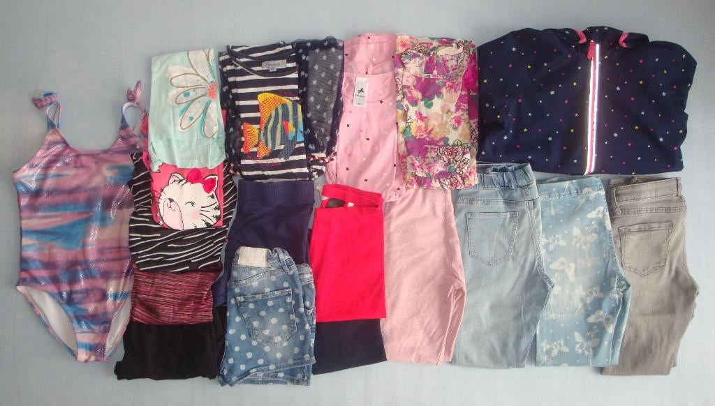 Meisjes zomerkleding pakket maat 128 - Pakketje 5, Ophalen of Verzenden, Zo goed als nieuw, Maat 128