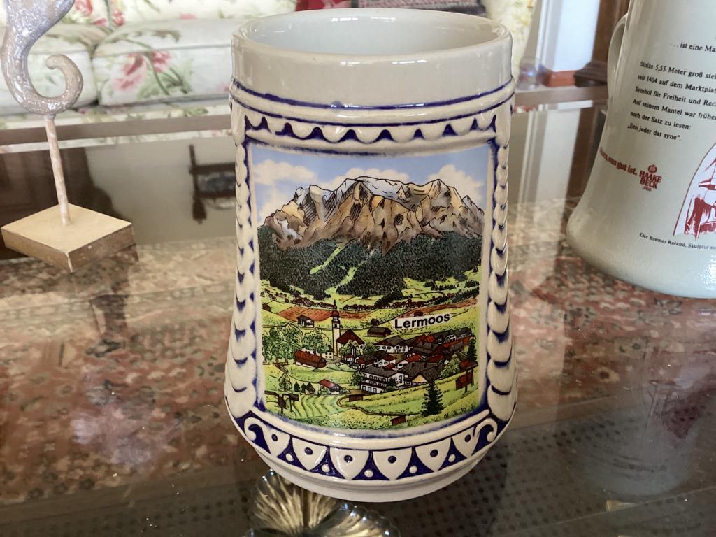 Tirol Lermoos bierpul keramiek // hoog 15 cm, Ophalen of Verzenden, Zo goed als nieuw, Overige typen