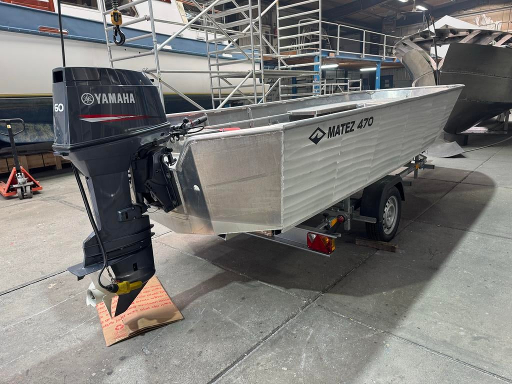 Aluminium werkboot 4.9m – nieuw gebouwd – 130pk max – CE Cat, Watersport en Boten, Vis- en Consoleboten, Ophalen, Nieuw, Aluminium