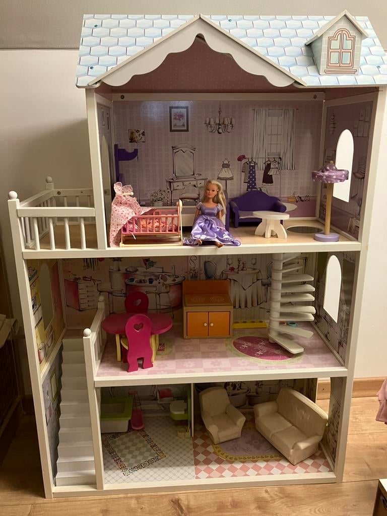 Groot Barbiehuis, Kinderen en Baby's, Speelgoed | Poppenhuizen, Ophalen, Zo goed als nieuw, Poppenhuis