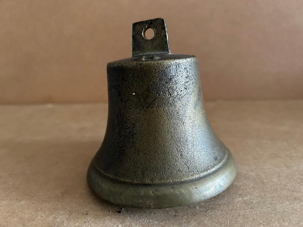 Kleine koperen bel scheepsbel/deurbel brocante, Ophalen