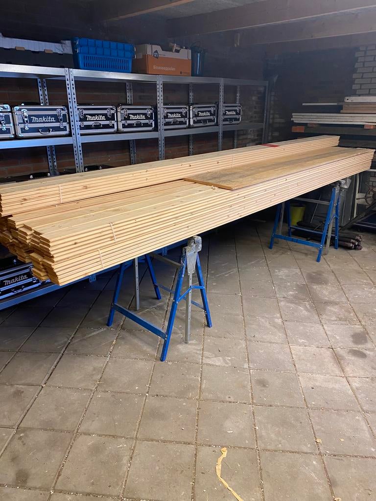 Nieuwe vuren vloer/plafonddelen, Ophalen of Verzenden, Nieuw, Hout, Minder dan 20 mm