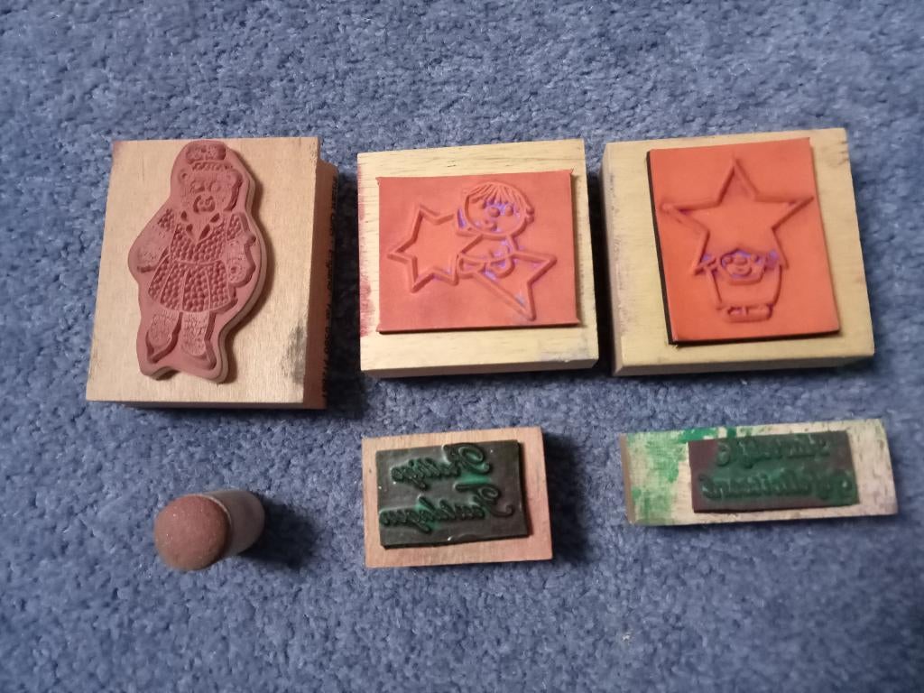 Stempels, Hobby en Vrije tijd, Stempelen, Ophalen of Verzenden, Gebruikt, Houten stempel