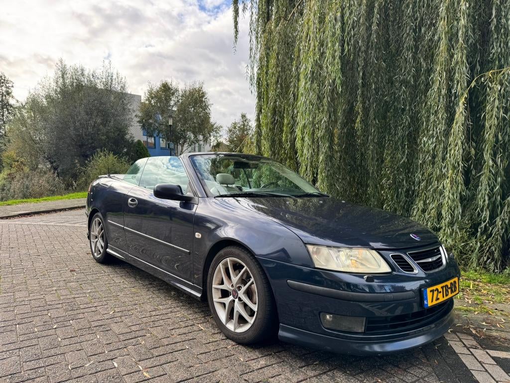 Saab 9-3 2.0 Turbo Aero Cabrio AUT 2004 Blauw (Hirch), 1998 cc, Beige, 4 cilinders, Cabriolet