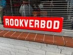 Vintage Rood Rookverbod Emaille Reclamebord, Ophalen, Reclamebord, Gebruikt, .
