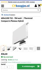 Hybride radiator H600-B1200-T22, Ophalen, 30 tot 80 cm, 500 tot 800 watt, Hoog rendement (Hr)