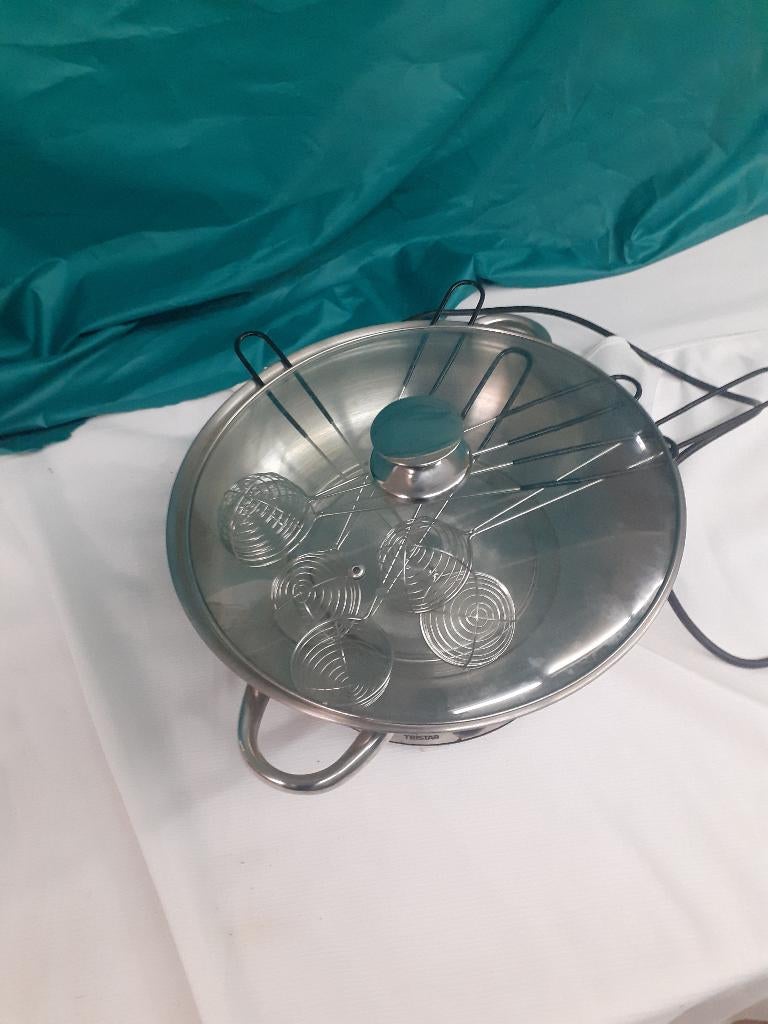 fondue set met 5 netjes, Ophalen of Verzenden, Zo goed als nieuw, Brander, Fondueset