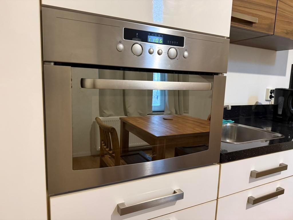 Combimagnetron Whirlpool (inbouw), Witgoed en Apparatuur, Zo goed als nieuw, Oven met grill, Inbouw, Draaiplateau