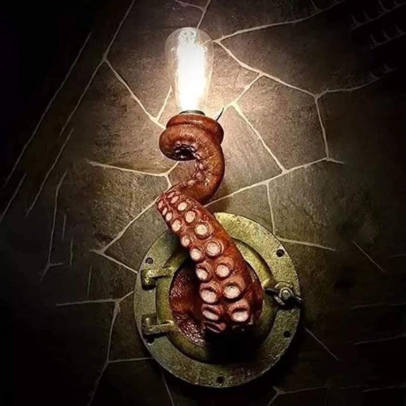 Unieke Octopus Tentakel Lampen Mancave - Nieuwstaat!, Huis en Inrichting, Ophalen of Verzenden, Nieuw, Maritiem, Steampunk, Uniek