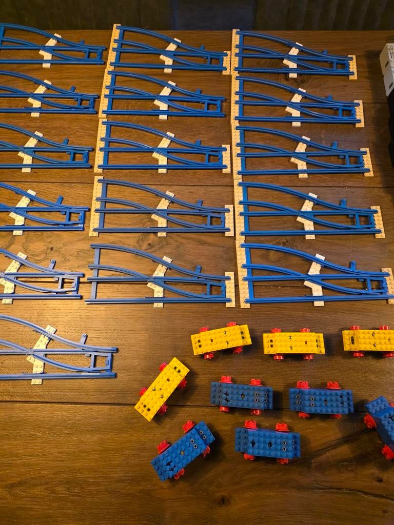Lego trein blauwe 4.5V wissels handbediend, Ophalen of Verzenden, Zo goed als nieuw