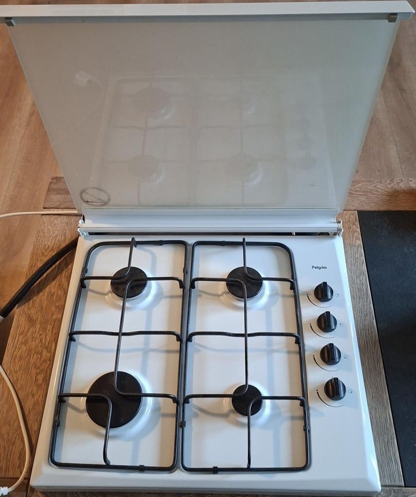 Pelgrim 4-pits gaskookplaat vrijstaand + slang & kraan, Ophalen, Gebruikt, 4 kookzones, Gas