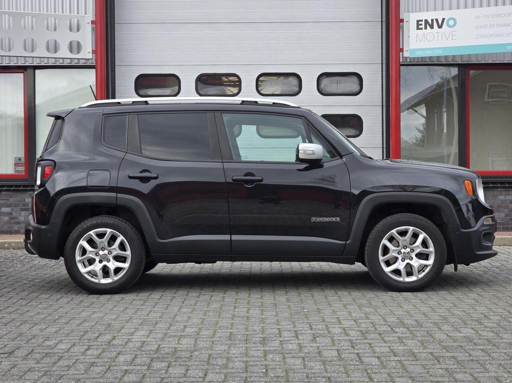 Jeep Renegade 2.0 MultiJet Limited ACC/4WD/Navi/Leer/Xenon, Auto's, Bestelauto's, 4 cilinders, Navigatiesysteem, 1505 kg, Zwart