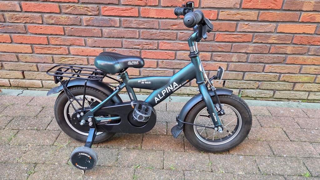 Zeer nette 12 inch Alpina Yabber kinderfiets, Fietsen en Brommers, Fietsen | Kinderfietsjes, Ophalen, Terugtraprem, Zijwieltjes