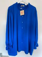 Kobalt blauwe ruffel blouse, Ophalen of Verzenden, Nieuw, Maat 46/48 (XL) of groter, Blauw
