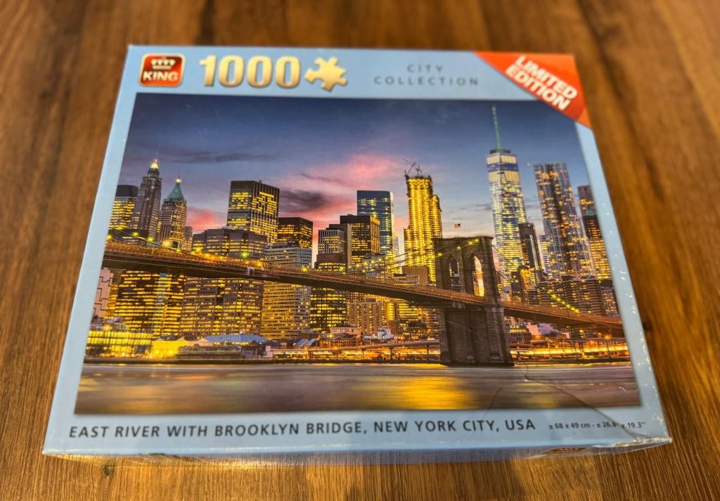 King puzzel New York, 1000 stukjes, Hobby en Vrije tijd, Denksport en Puzzels, Ophalen of Verzenden, 500 t/m 1500 stukjes, Zo goed als nieuw
