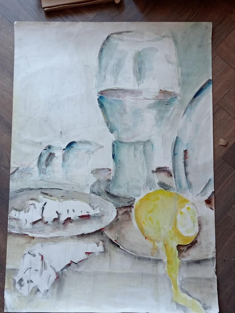 Aquarel Stilleven 20e eeuw, Ophalen of Verzenden