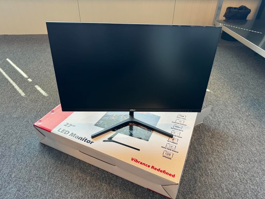 Nieuwe monitor 27 inch Dahua, Ophalen, HDMI, Full HD, Zo goed als nieuw