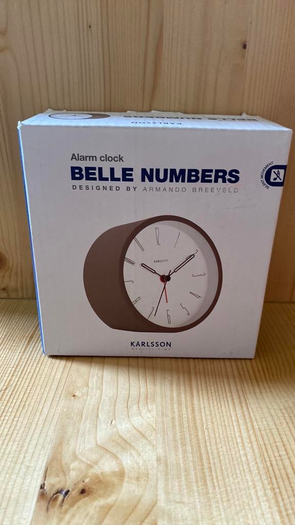Belle numbers luxe klok, Huis en Inrichting, Woonaccessoires | Klokken, Ophalen of Verzenden, Zo goed als nieuw, Wandklok