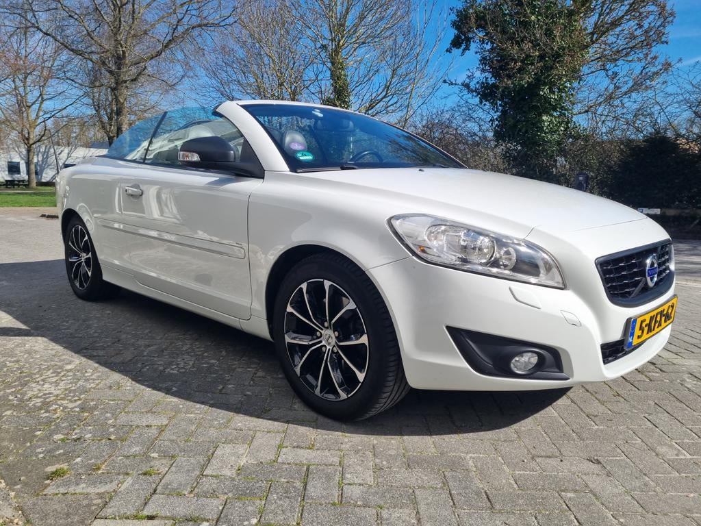 Volvo C70 2.5 T5 Tourer laatste bj 2013-Leder-Ice White-, Auto's, Volvo, Zwart, Cabriolet, 4 stoelen, Particulier