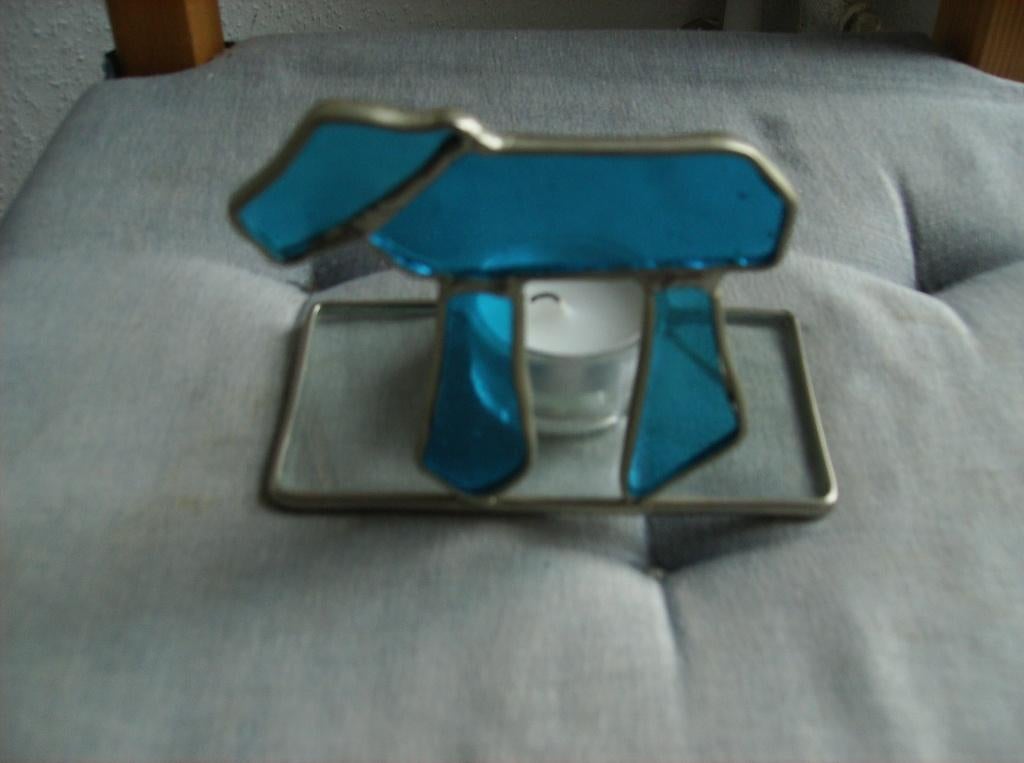 CHAI TEKEN, GLAS IN LOOD, WAXINELICHT, Antiek en Kunst, Ophalen of Verzenden