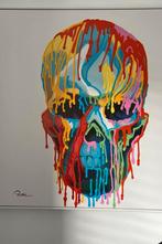 Color skull schilderij 110x110, Ophalen