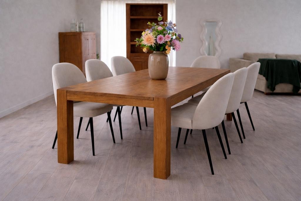 Teakhouten eettafel voor 6-8 personen - Snel Ophalen!, Huis en Inrichting, Tafels | Eettafels, Ophalen, Gebruikt, Teakhout, 200 cm of meer