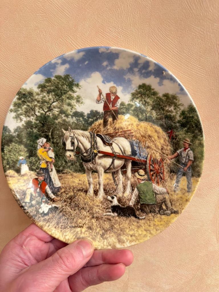 Wedgwood 'Haymaking' Bord, John L. Chapman, Antiek en Kunst, Antiek | Wandborden en Tegels, Ophalen